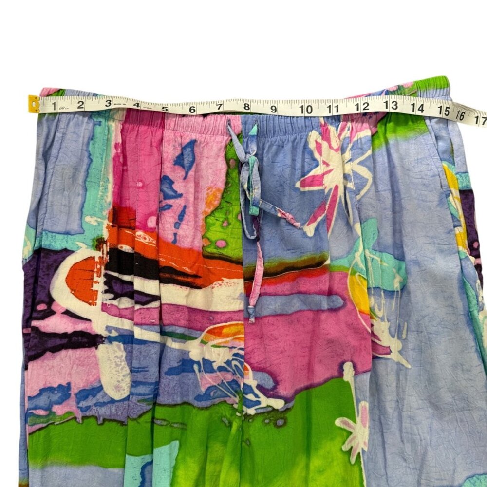 Jams World Drawstring Capri Pants Multicolor Flor… - image 4